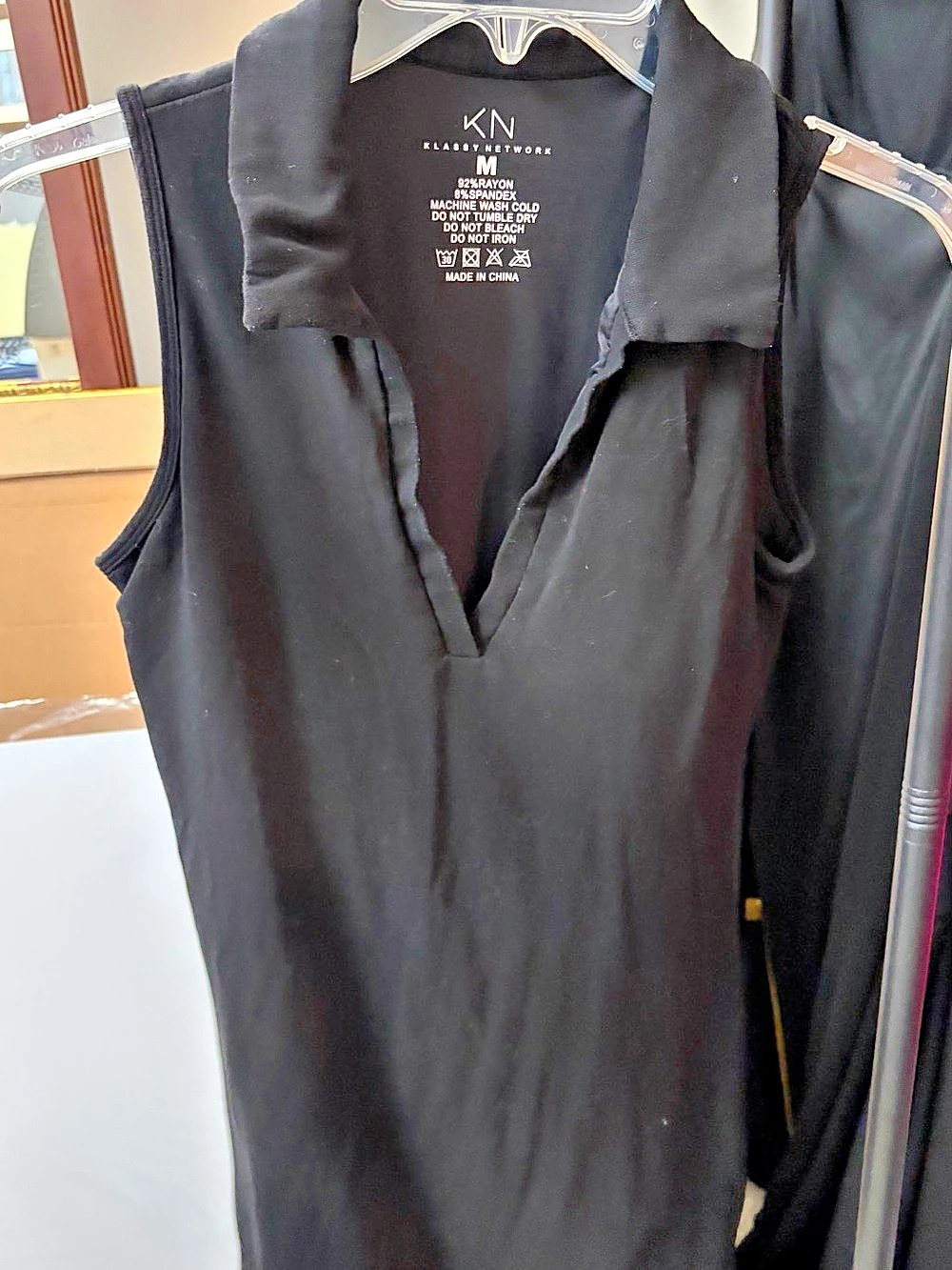 Klassy Network Black Sleeveless Athletic Dress Size Medium Like New - Picture 1 of 3